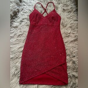 Sparkly red Windsor dress